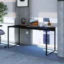 Ver imagem 2 de Mesa para Computador Diretor Estilo Industrial 1,50m Kuadra Preto Ônix