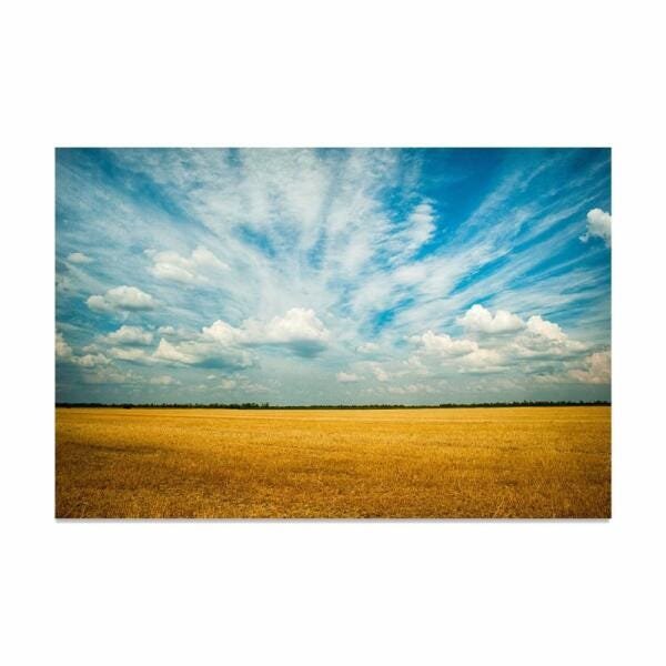 Quadro Horizonte Nuvens No Campo Quarto Sala Hall 90X60 - 3
