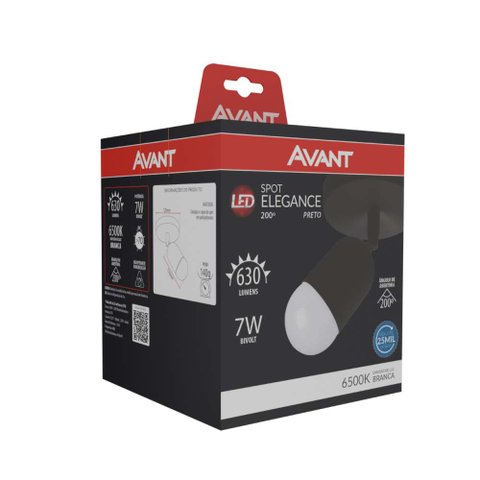 Spot Led Elegance Branco sob 7w Bivolt Avant