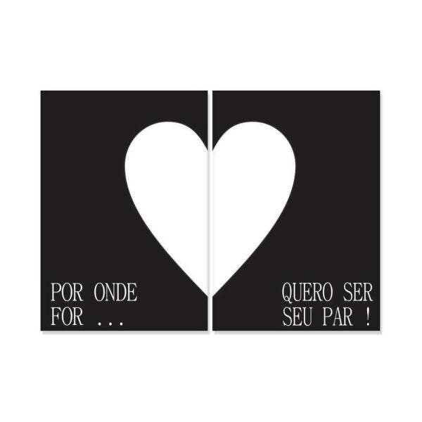 Quadro Decorativo Quarto Casal - Quero ser Seu Par 50x65 - 1