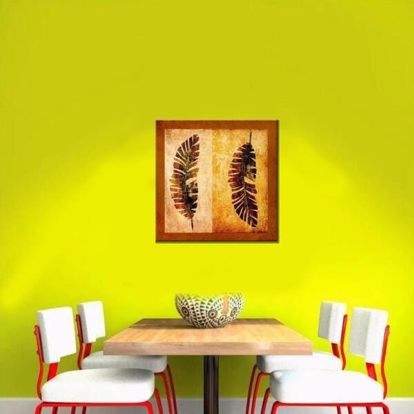 Quadro Decorativo Folhas Bananeira 80X80 - 4