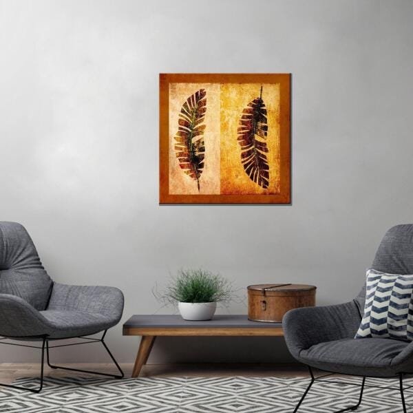 Quadro Decorativo Folhas Bananeira 80X80 - 3