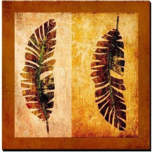 Quadro Decorativo Folhas Bananeira 80X80 - 1