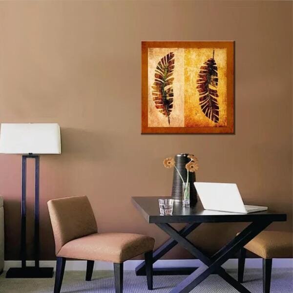 Quadro Decorativo Folhas Bananeira 80X80 - 2