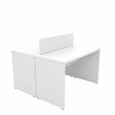 Ver imagem 1 de Estação de Trabalho 2 Lugares Mesa de Escritório 140x60 Netmobil - Branco
