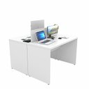 Ver imagem 4 de Estação de Trabalho 2 Lugares Mesa de Escritório 140x60 Netmobil - Branco