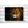 Quadro Mosaico Leão 6 Peças - Impressão Uv - 1