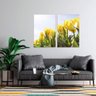 Conjunto 2 Quadros Flores Tulipas Amarelas decorativo Canvas - 2