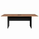 Ver imagem 3 de Mesa de Reunião para Escritório com Caixa de Tomada Yaris Yar2091 Office 200x90cm Marrom/preto