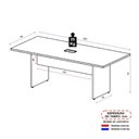 Ver imagem 5 de Mesa de Reunião para Escritório com Caixa de Tomada Yaris Yar2091 Office 200x90cm Marrom/preto