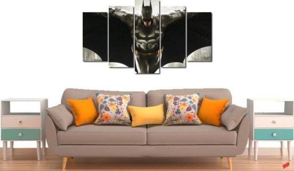 Quadro Decorativo Filme Batman Vs Arkham 5 Peças - 2