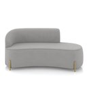 Ver imagem 5 de Sofá 3 Lugares Orgânico 180cm Pé Dourado Morgan Suede D03 - D’Rossi