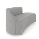 Ver imagem 6 de Sofá 3 Lugares Orgânico 180cm Pé Dourado Morgan Suede D03 - D’Rossi