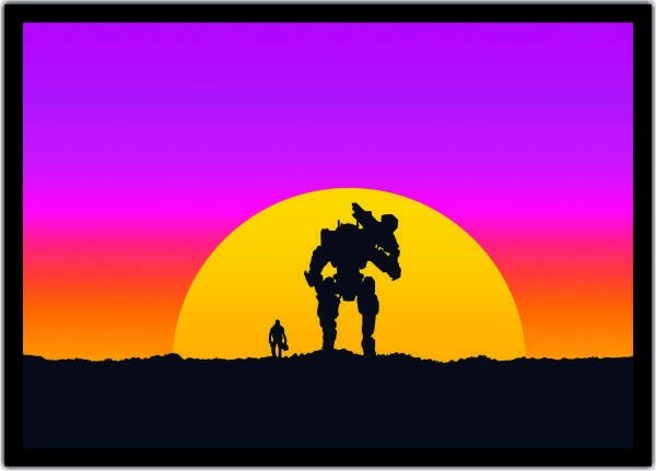 Quadro Decorativo Titanfall Games Jogos Moldura T01 - 1