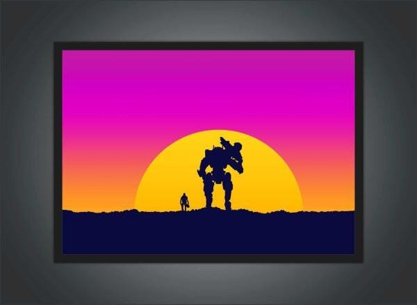 Quadro Decorativo Titanfall Games Jogos Moldura T01 - 2