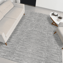 Ver imagem 3 de Tapete Sala Quarto Artesanal 3,00 X 2,00m Antiderrapante Cru Cinza Mesclado Moderno Rústico Grande