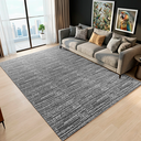 Ver imagem 3 de Tapete Sala Quarto Artesanal 3,00 X 2,00m Antiderrapante Cru Cinza Mesclado Moderno Rústico Grande