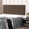 Cabeceira Painel Solteiro 0,90m Roma Suede Marrom Dal Poz Estofados - 1