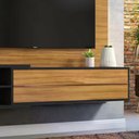 Ver imagem 4 de Painel para Tv até 60" Freijó com Preto
