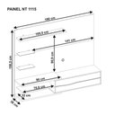 Ver imagem 2 de Painel para Tv até 60" Freijó com Preto