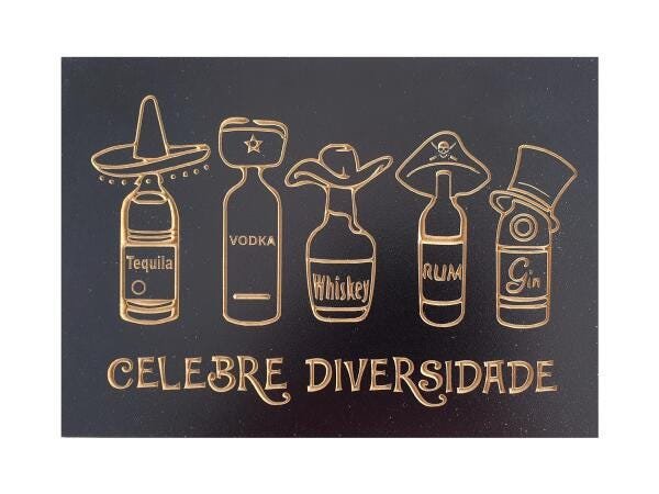 Quadro Diversidade Bebida- Entalhado Madeira - Moderno - 1
