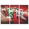Quadro Poker Dupla De As Decorativo 95X65 - 1