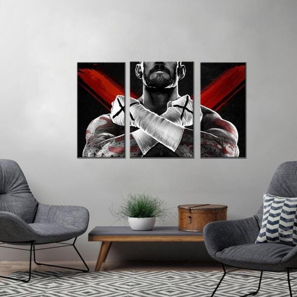 Quadro Decorativo Guerreiro Lutador Varias Peças - 3