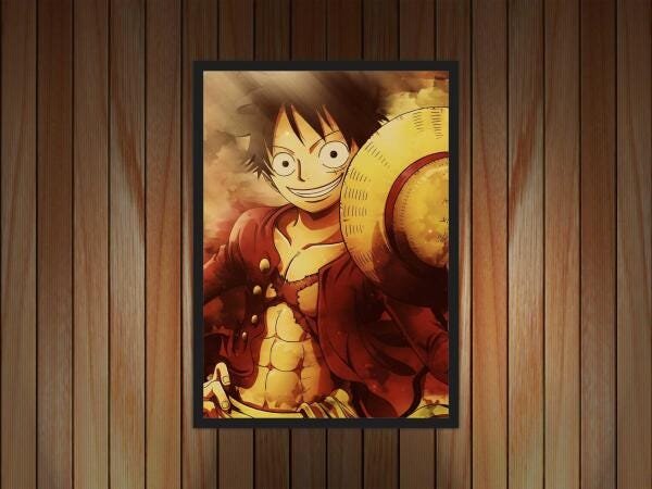 Quadro Anime One Piece Desenho Com Moldura G01 - 2