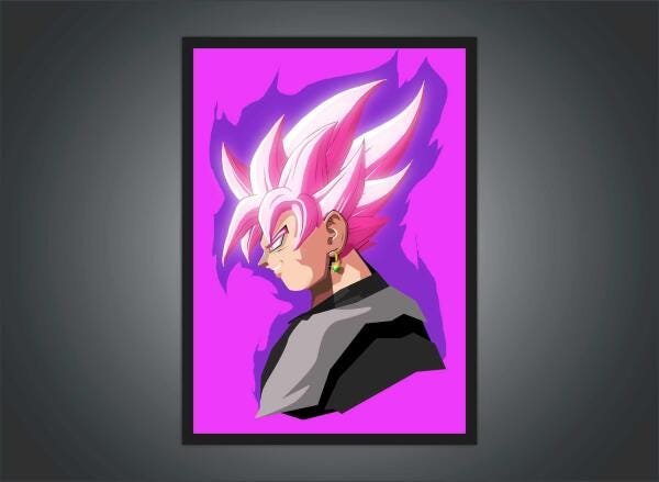 Quadro Dragon Ball Goku Anime Desenho com Moldura G05 - 4
