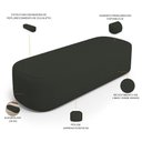 Ver imagem 7 de Kit 02 Puffs Decorativos Orgânicos para Living Quarto 160cm Doha W01 Linho Verde Musgo - Lyam Decor