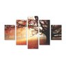 Quadro Arvore Outono Por Do Sol Decorativo 114X65 - 1