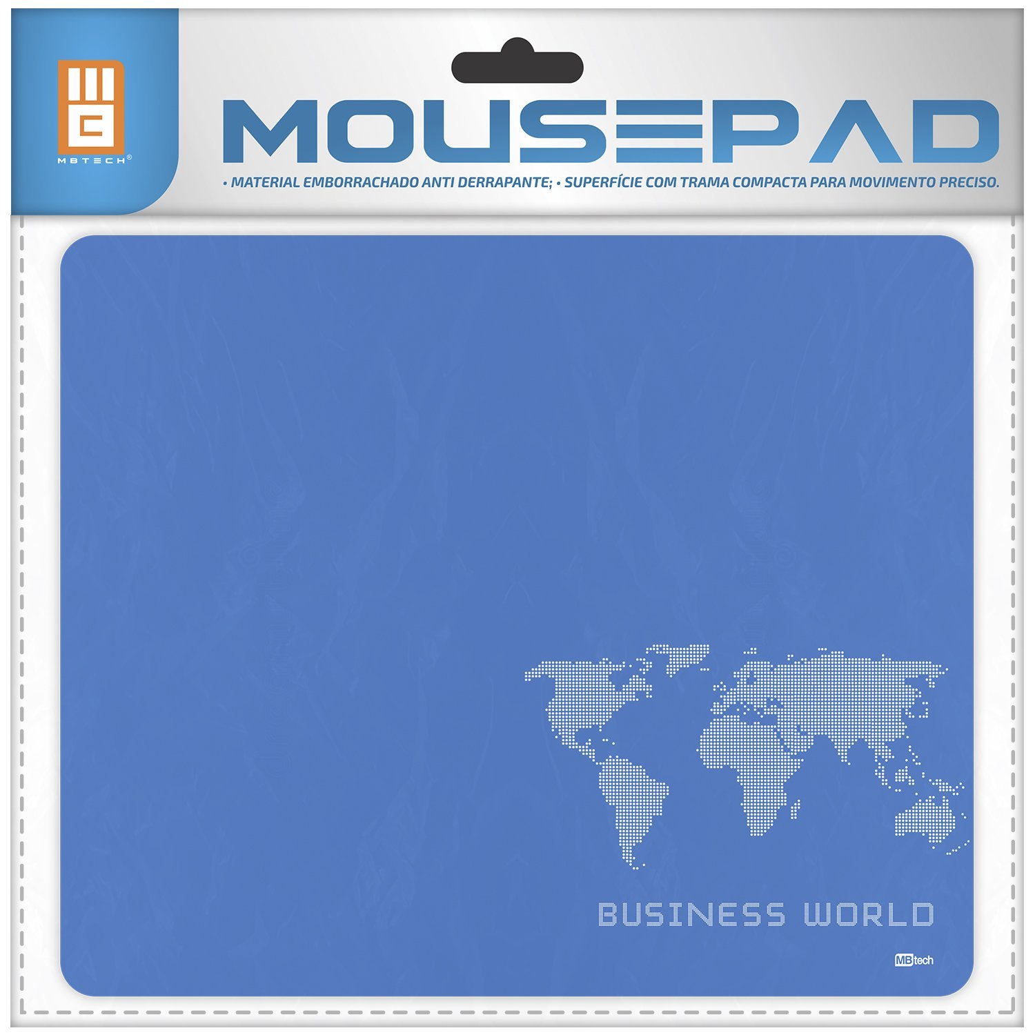 Mouse Pad Ergonômico Mb-tech Emborrachado Antiderrapante Movimento Preciso:azul - 1