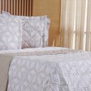 Ver imagem 3 de Kit Colcha Casal 200 Fios Estampada New 100% Algodão 220x240cm Rayon