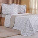 Ver imagem 1 de Kit Colcha Casal 200 Fios Estampada New 100% Algodão 220x240cm Rayon