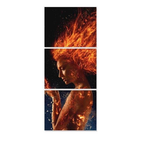 Quadro Fenix Negra Poster 50X125 - 1