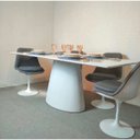 Ver imagem 3 de Mesa de Jantar Cone Retangular 235x122 cm Base Oval Laca Branca Tampo Laca Branca Personal Decor Des