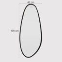 Ver imagem 4 de Espelho Orgânico Eros Grande 100cm x 42cm Minimalista com Moldura em Madeira Preto Casavee