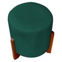 Ver imagem 3 de Kit 2 Puff Sala Eloah Suede Cores Pé Castanho