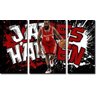 Quadro Decorativo Jogador James Harden 3 Peças - 1