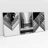 Quadro Arranha-Céus Preto E Branco 3 Telas Para Escritório - 1
