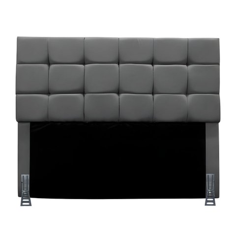 Cabeceira Solteiro 90 Cm Estofada Larissa em Suede com Frame:cinza