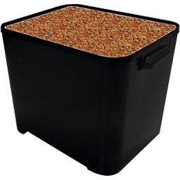 Porta Ração Pote Portátil para até 15 Kg com Tampa Furacão Pet - Preto - 5