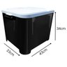 Porta Ração Pote Portátil para até 15 Kg com Tampa Furacão Pet - Preto - 2
