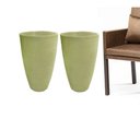 Ver imagem 1 de kit 2 Vaso Planta 45x30 Oval Moderno Polietileno BGPLASTICOS V1345k2 MARROM CHOCOLATE 020
