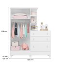 Ver imagem 4 de Guarda Roupa Qmovi Doce Sonhos com Comoda e Pés