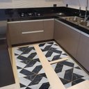 Ver imagem 2 de Kit 3 Peças Jogo Cozinha Passadeira Manta Vinilico Laminado Geometric