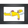 Quadro Desenho Simpsons Homer Dormindo Com Moldura G01 - 3