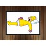 Quadro Desenho Simpsons Homer Dormindo Com Moldura G01 - 2