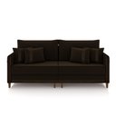 Ver imagem 2 de Sofá Montecarlo 2 Lugares 172cm Veludo/pu Marrom