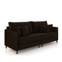 Ver imagem 5 de Sofá Montecarlo 2 Lugares 172cm Veludo/pu Marrom